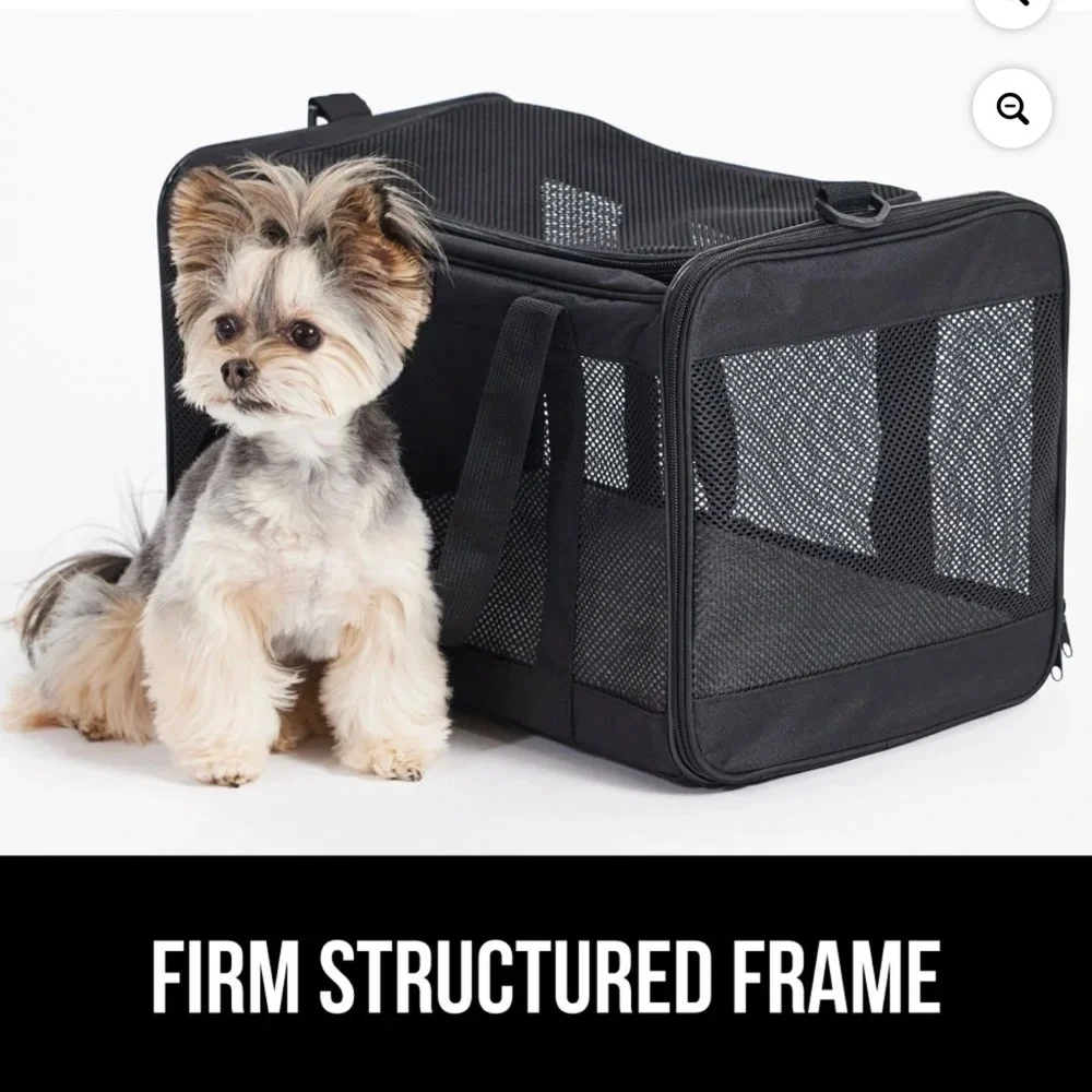 New Gorilla Grip Cat/Dog Soft Carrier Travel Bag Up To 15Lbs 16.5”x11”x11” Gray